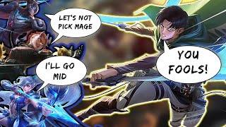 When Levi Truly Had To Take Matters Into His Own Hands  Mobile Legends [upl. by Aital21]