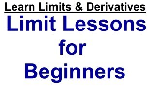 Limits Lessons for Beginners  Learn Limits and Derivatives  2 [upl. by Tolman254]