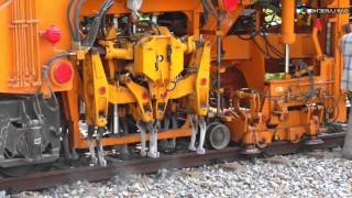 Indian Railways Plasser Tamper and Stabiliser Machines at Work [upl. by Darin]