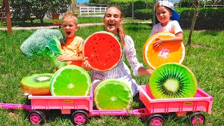 Vlad and Niki hide and seek fruit on the farm  Funny stories for kids [upl. by Stroup]