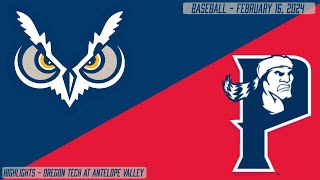 HIGHLIGHTS  BASE Oregon Tech Wins Series at Antelope Valley [upl. by Iroj930]