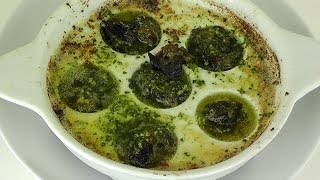 Delicious Escargots Bourguignone Baked Snails in Garlic Parsley Butter [upl. by Ecitnerp]