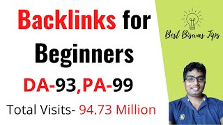 Backlinks for beginnersHow to build BACKLINKS for beginners a new website [upl. by Lutero]