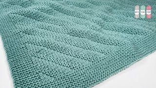 How to Knit the quotIn Foursquot Baby Blanket [upl. by Lefkowitz]