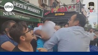 US Marines attacked by mob on street in Turkey [upl. by Dlanger]