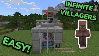 BEST SIMPLE 120 VILLAGER BREEDER TUTORIAL in Minecraft Bedrock MCPEXboxPS4SwitchPC [upl. by Ahsehat98]