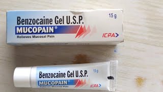 Mucopain Gel Uses  मुँह के छाले में खास फायदेमंद  Benzocaine Gel Uses In Hindi [upl. by Aicre]