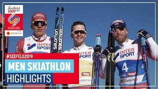 Roethe edges Bolshunov for gold  Seefeld  Mens Skiathlon  FIS Nordic World Ski Championships [upl. by Yahsan]