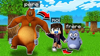 JE ME FAIS ADOPTER PAR GRIZZY ET LEMMINGS SUR MINECRAFT   bébé thecheesenaan [upl. by Nylodnew551]