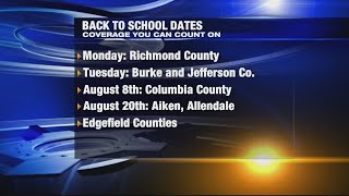 Back to school dates for the CSRA [upl. by Mandell]