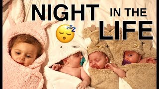 A NIGHT in the life with TRIPLETS and a toddler Our night time routine [upl. by Yme]