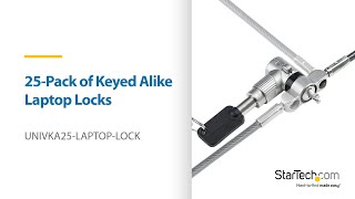 25Pack of Keyed Alike Laptop Locks  StarTechcom [upl. by Nawed]