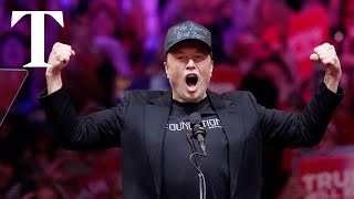 Elon Musk declares himself quotdark MAGAquot at Trump rally [upl. by Aneek565]