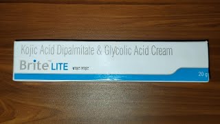 Brite Lite Cream Cream for Skin Lightening Acne and Wrinkles  Review in Hindi [upl. by Magocsi855]