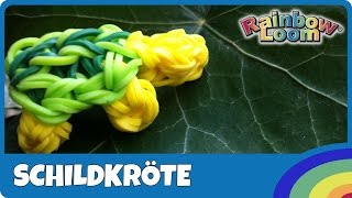 Rainbow Loom Schildkröte Alfred  deutsche Anleitung stumm [upl. by Ladnik]