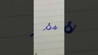 How to write S in Cursive Writing  a to z cursive writing shorts handwriting cursivewriting [upl. by Honor]