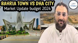 Market update  dha city Karachi  phase 9  after 2024 budget  monetary policy  depression [upl. by Sileray]