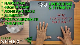 Razer Sphex V3 hard Mouse Pad  हिंदी UNBOXING [upl. by Nyram]