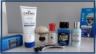 💈21 Cremo Cooling Refreshing Mint Shave Cream Gillette ProGlide 5 Chill Razor XtraCare Lotion 🥶💈 [upl. by Loughlin983]