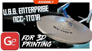 USS Enterprise NCC1701A 3D Printing Model  Assembly by Gambody [upl. by Broida460]