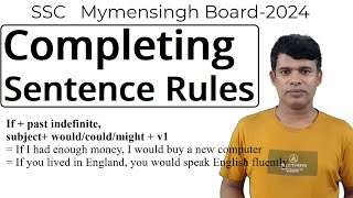 Rules of Completing Sentence  Completing Sentence Board Question Solution SSC 2024 Mymensingh Board [upl. by Asilem]