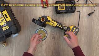 How to change cutting disc on DeWalt Cordless Angle Grinder  Bob The Tool man [upl. by Fesuoy]