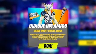 COMO RESGATAR GRÁTIS A NOVA SKIN INDIQUE UM AMIGO 2023 no FORTNITE [upl. by Ecam]