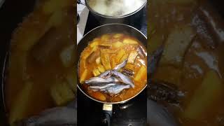 Aubergine and Potota With fish Curry food youtubeshorts shorts [upl. by Lehsar]