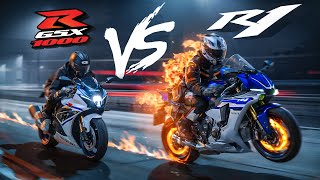 Yamaha R1 2016 VS Suzuki GSXR 1000 L7 [upl. by Ellerd]