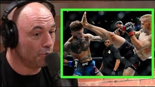 Joe Rogan on TJ Dillashaws KO vs Cody Garbrandt [upl. by Shear545]