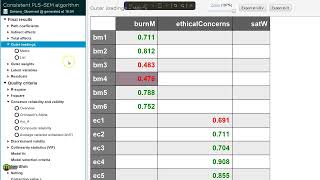 SmartPLS 4 Validating a reflective measurement model [upl. by Norty974]