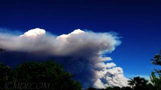 Station Fire Plume 8302009 Spectacular Time Lapse 720p HD [upl. by Ezara439]