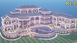 Minecraft GIANT Suburban Mansion Tutorial  Part 2 [upl. by Evers391]