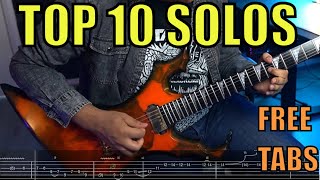 TOP 10 BEST Megadeth Solos with tabs [upl. by Hadria]