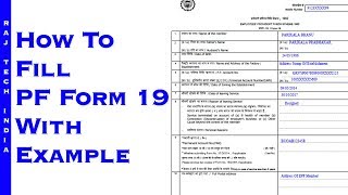 How To Fill PF Form 19 With Example [upl. by Nnylakcaj]