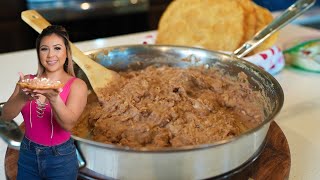 The SECRET to Making the BEST REFRIED BEANS at Home Better than any AUTHENTIC MEXICAN RESTAURANT [upl. by Ardnekahs530]