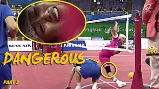 Sepak Takraw ● 5 Most DangerousCrazy Moments in Sepaktakraw  Part 2  HD [upl. by Mikael]