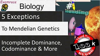 5 Exceptions to Mendelian Genetics Incomplete Dominance Codominance amp More [upl. by Marlo]