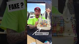 I found a rare Prada purse in the trash 🗑 Whats it worth  dumpsterdiving prada purse shorts [upl. by Alston204]