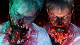 EXPLODED JAW ZOMBIE  FX Makeup Tutorial [upl. by Anewor]