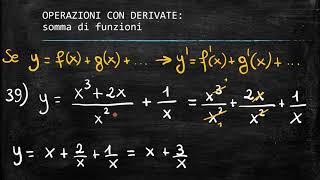 Esercizi sulle derivate 7 derivata di somma di funzioni [upl. by Yanaton]