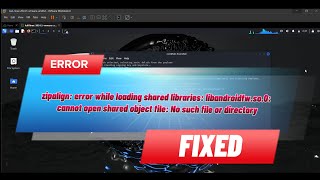 zipalign error while loading shared libraries libandroidfwso0 cannot open shared object file [upl. by Selma336]