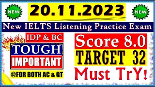 IELTS LISTENING PRACTICE TEST 2023 WITH ANSWERS  20112023 [upl. by Eirrotal704]