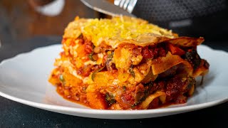 HIGH PROTEIN VEGAN LASAGNA  VEGAN TRAY BAKE  AUTUMN DINNER [upl. by Annai]