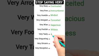 Stop Saying quotVeryquot Upgrade Your Vocabulary with These Simple Words esl very shorts [upl. by Doralynn]