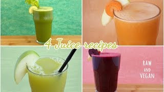 I miei 4 centrifugati preferiti 4 juice recipes [upl. by Veriee]