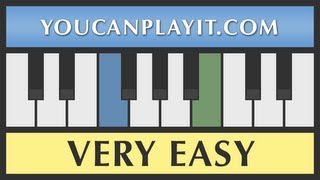 We Wish You a Merry Christmas  VERY EASY Piano Tutorial for Beginners [upl. by Pigeon]