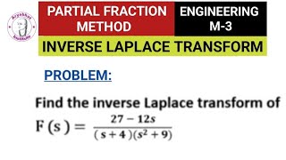 partial fraction method partial fraction method Inverse laplace transform engineering mathematics 3 [upl. by Pages]