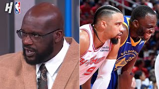 TNT Crew reacts to Warriors vs Rockets Highlights amp the PlayIn Preview [upl. by Kapeed]