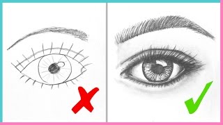 DOs amp DONTs How to Draw Realistic Eyes Easy Step by Step  Art Drawing Tutorial [upl. by Blackburn]